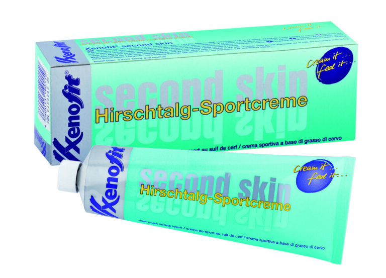 Tube und Verpackung von Hirschtaig-Sportcreme