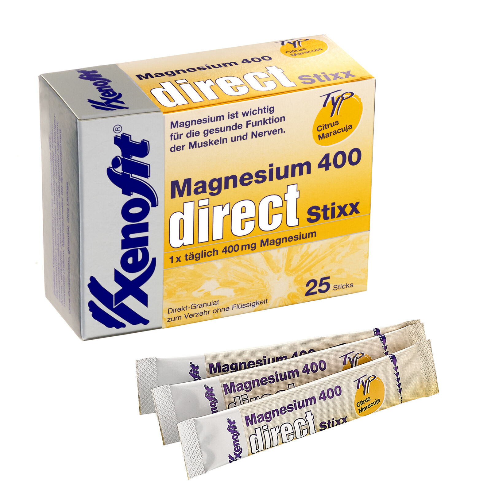 Verpackung von Xenofit Magnesium 400 direct Sticks