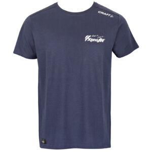 Dunkelblaues T-Shirt mit Aufdruck