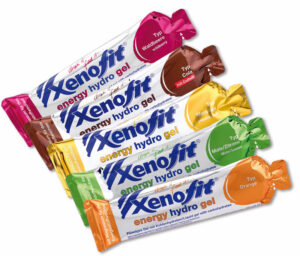 verschiedene Geschmacksrichtungen von Xenofit Energy Hydro Gel